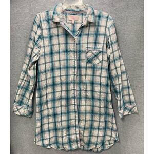 Victoria’s Secret Plaid Button Down Nightshirt Size Medium